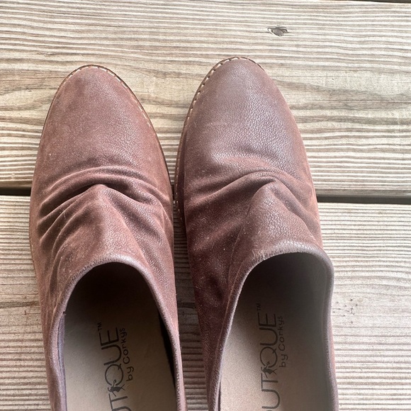 Corkys Chocolate Brown Wedge Mules - Picture 5 of 8